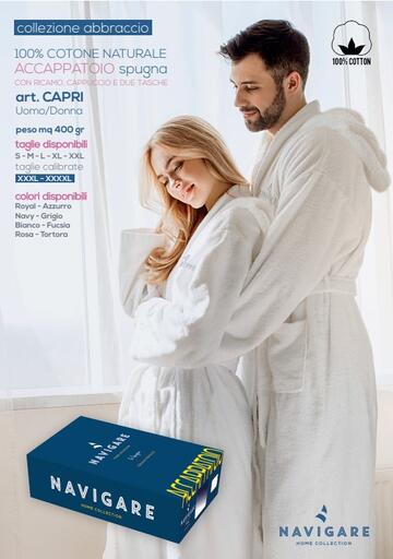 NAV1CAPRI- capri accappatoio unisex spugna - Fratelli Parenti